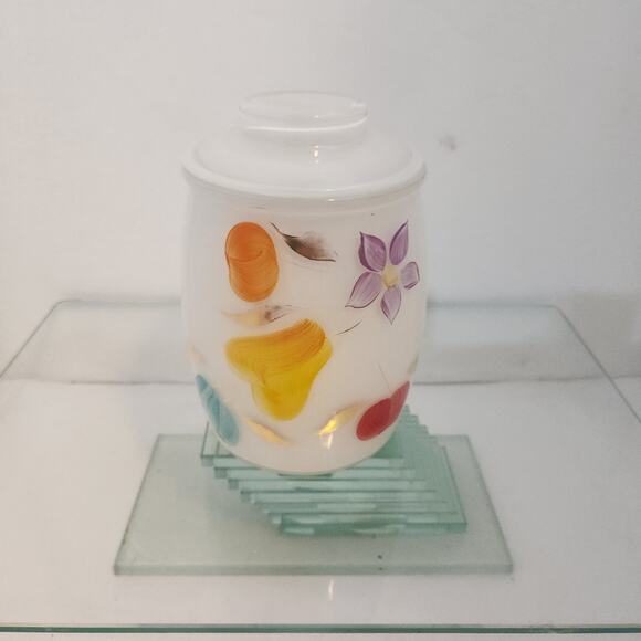 Vintage Bartlett Collins Glass Canister 6 inches tall - Picture 1 of 6